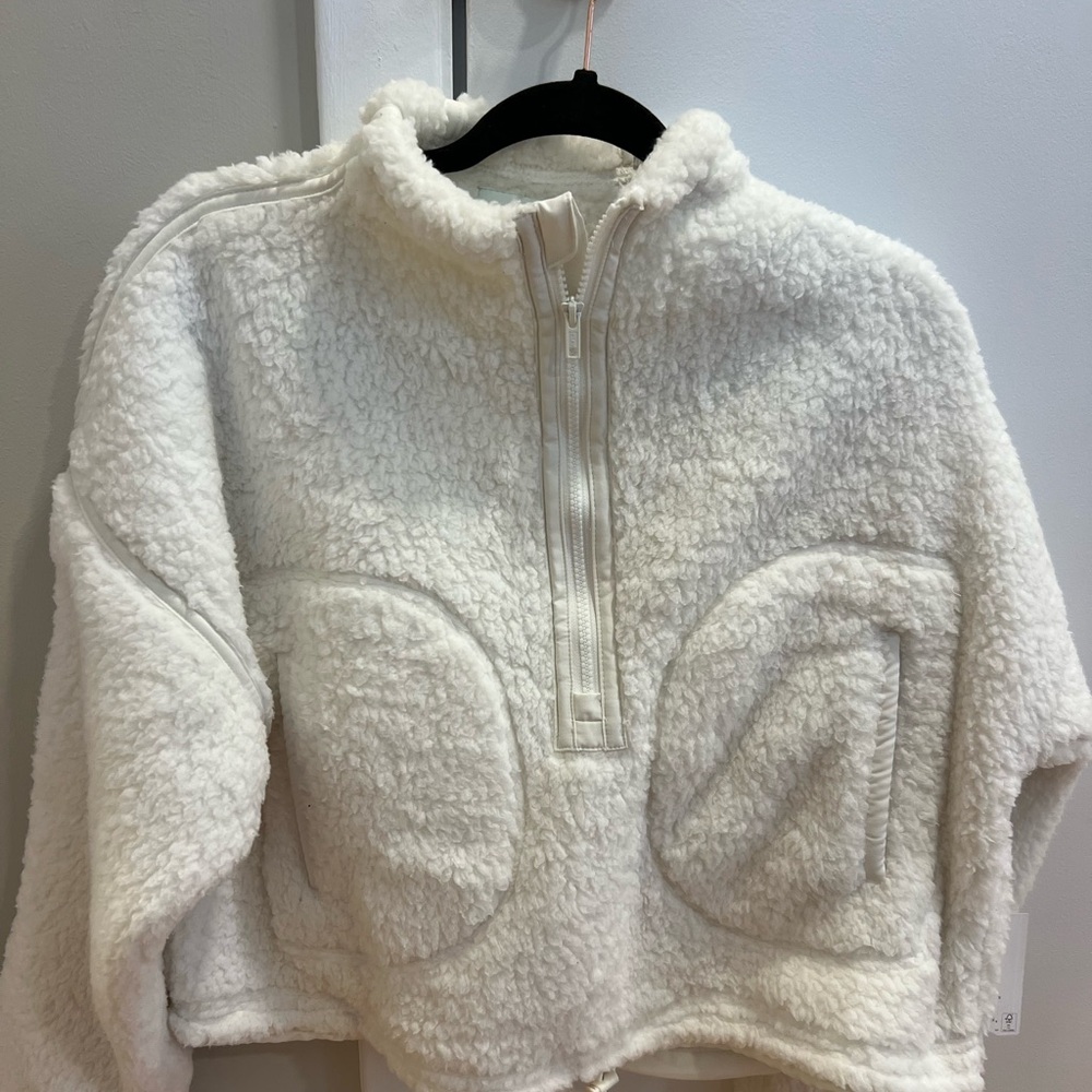 SO Women's White Fleece Sweater